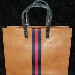 Moda Luxe tan leather shoulder bag NEW with tags